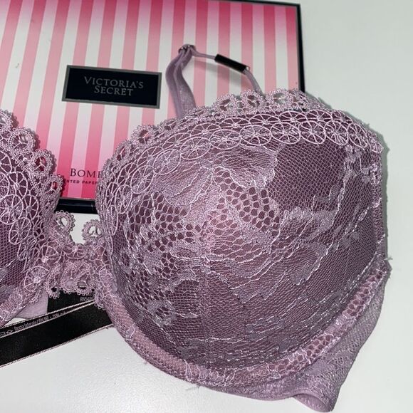 🔥VICTORIA SECRET BRA Very Sexy Set 2pc PUSH-UP SZ32D /M open back cheekini - Picture 6 of 12